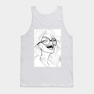 demon succubus vampire blonde girl ecopop art Tank Top